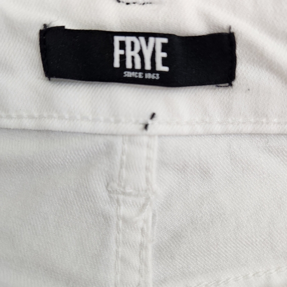 Frye White Denim High-Rise Jeans, Sz 14 - Picture 6 of 8